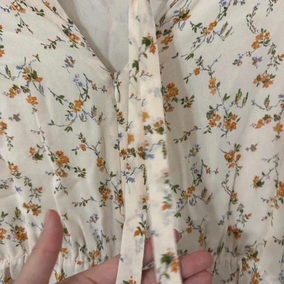 Reformation Malachi Dress Mini Ruffle Mini Dress Size 4 - Picture 9 of 10